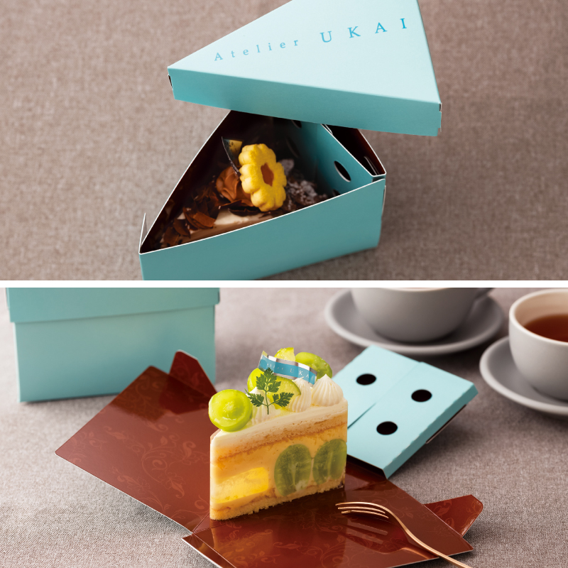 カットケーキと専用ボックス